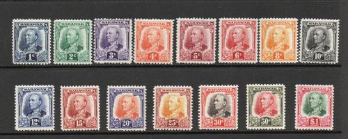 SARAWAK SG 91-105 CHARLES BROOKE SET M/M