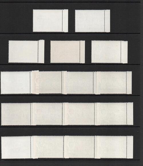 BERMUDA SG 232-48 1970 HOUSES  DECIMAL OVERPRINT SET. MNH