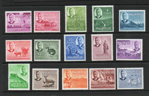 MAURITIUS SG 276-90 DEFINITIVE SET MNH