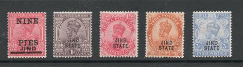 INDIA JIND STATE SG 79-83 GV SET M/M