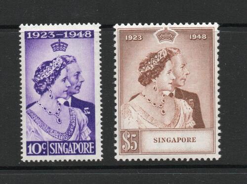 SINGAPORE SG 31-2 SILVER WEDDING PAIR MNH