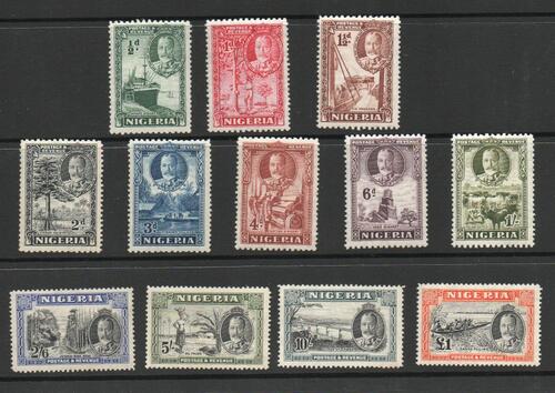 NIGERIA SG 34-45 PICTORIAL SET M/M