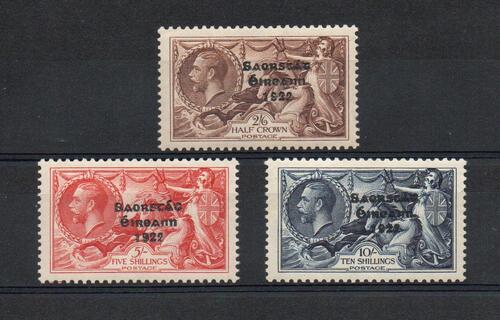 IRELAND SG 99-101 RE-ENGRAVED SEAHORSE SET L/M/M