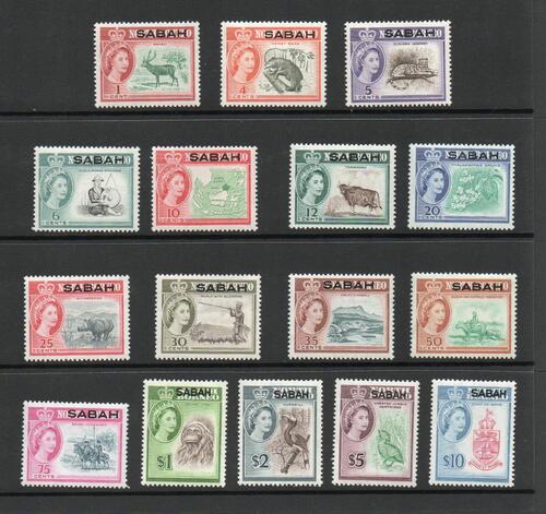 NORTH BORNEO SABAH OVERPRINT SG 408-23 MNH