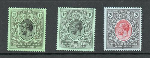 KENYA EAST AFRICA AND UGANDA SG 53, 53b, 54, FINE M/M