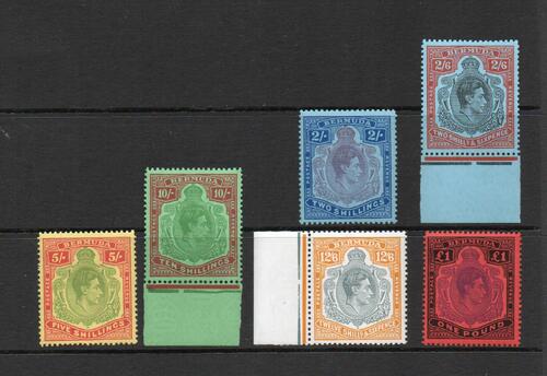 NYASALAND GVI HIGH VALUES 2/- TO £1 MNHTO £1 