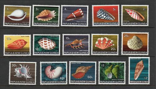 PAPUA NEW GUINEA SG 137-51 1968 SHELLS MNH