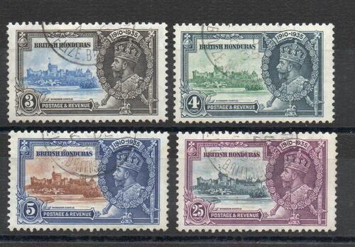 BRITISH HONDURAS SG 143-6 SILVER JUBILEE FINE USED 