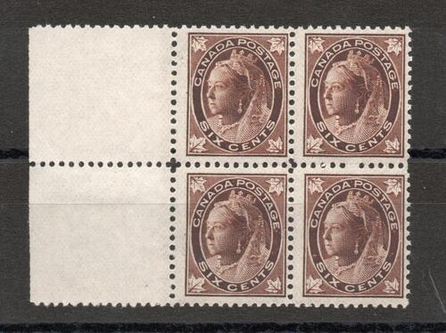 CANADA SG 147 6 CENT MAPLE LEAF BLOCK OF 4 MNH