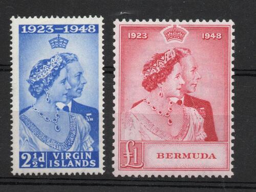 BERMUDA SG 125-6 GVI SILVER WEDDING PAIR MNH