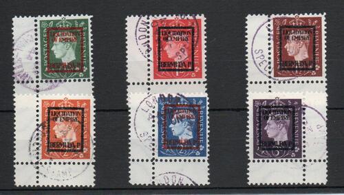 BERMUDA GVI PROPAGANDA FORGERY SET LIQUIDATION OF THE EMPIRE OVERPRINT. CANCELLED