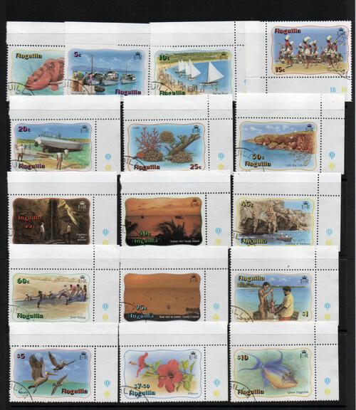 ANGUILLA SG 485-500  FISHES, BIRDS & ISLAND LIFE  SET. FINE USED