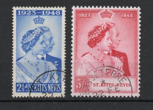 ST KITTS SG 80-81 ROYAL SILVER WEDDING FINE USED