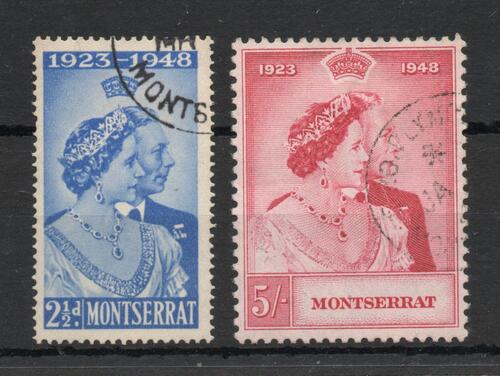 MONTSERRAT SG 115-116 ROYAL SILVER WEDDING FINE USED