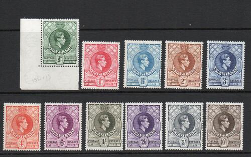 SWAZILAND SG 28-38 PERF 13.5 X 13 MNH