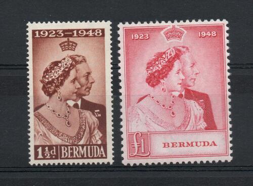 BERMUDA SG 125-6 ROYAL SILVER WEDDING M/M