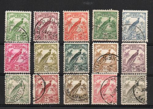 NEW GUINEA SG 177-89N BIRD OF PARADISE SET FINE USED