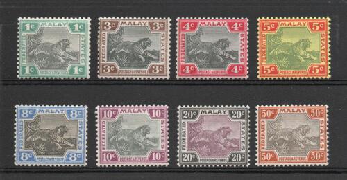 FEDERATED MALAY STATES SG 15-22a LEAPING TIGERS SET FINE M/M