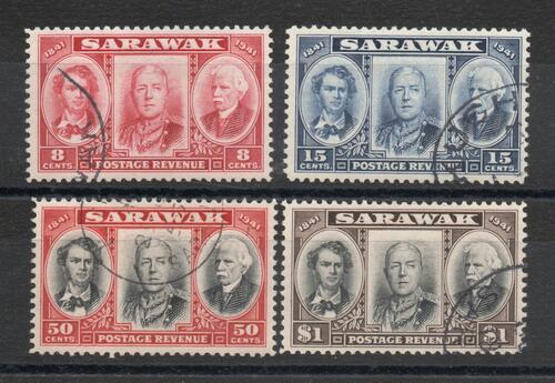 SARAWAK SG 146-9 BROOKE CENTENARY SET FINE USED