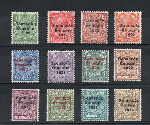 IRELAND SG 52-63 SET TO 1/- MNH