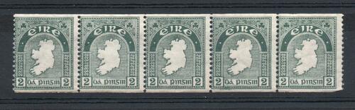 IRELAND SG 74A IMPERF X PERF 14 COIL STRIP MNH