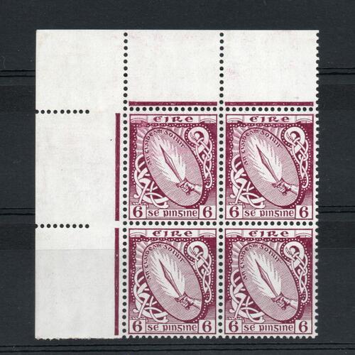 IRELAND SG 79 6D BLOCK OF 4 MNH