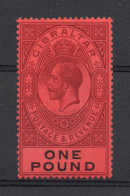 GIBRALTAR SG 85 £1 VALUE M/M