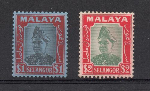 MALAYA SELANGOR SG 86-7 $1 & $2 PAIR M/M