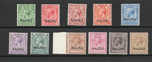 NAURU SG 1-12 GV 1916 SET M/M