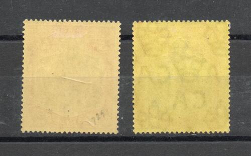 BERMUDA SG 53 + 53d 1918 5/- GV M/M