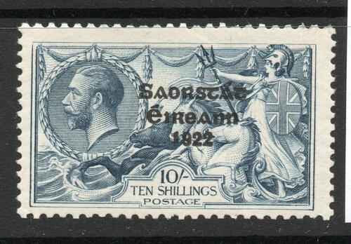IRELAND SG 85 10/- DULL GREY BLUE M/M